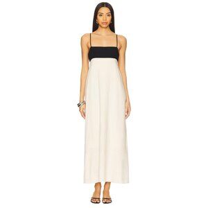 NIA Clove Dress in Ecru XSmall New Womens Maxi Long Casual Gown